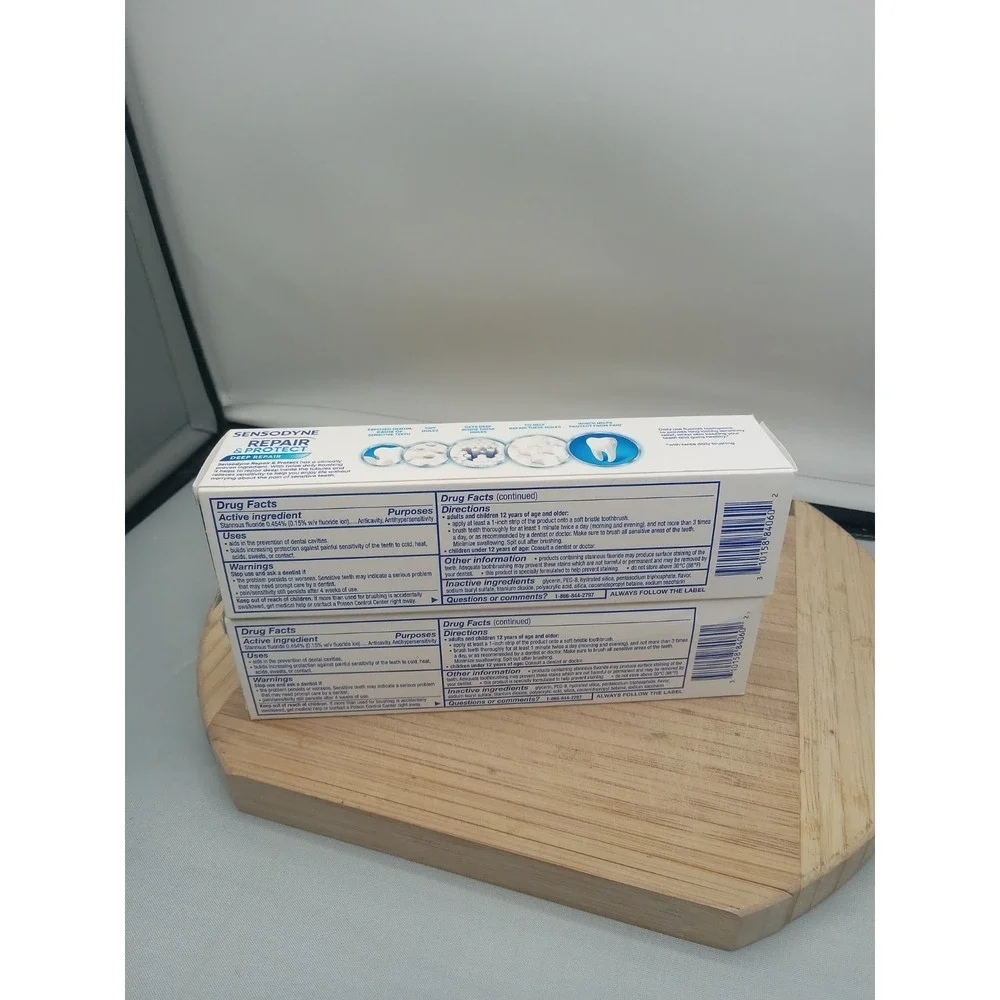 2 Sensodyne Repair & Protect Deep Repair Whitening Fluoride Toothpaste‎ (3.4 oz)